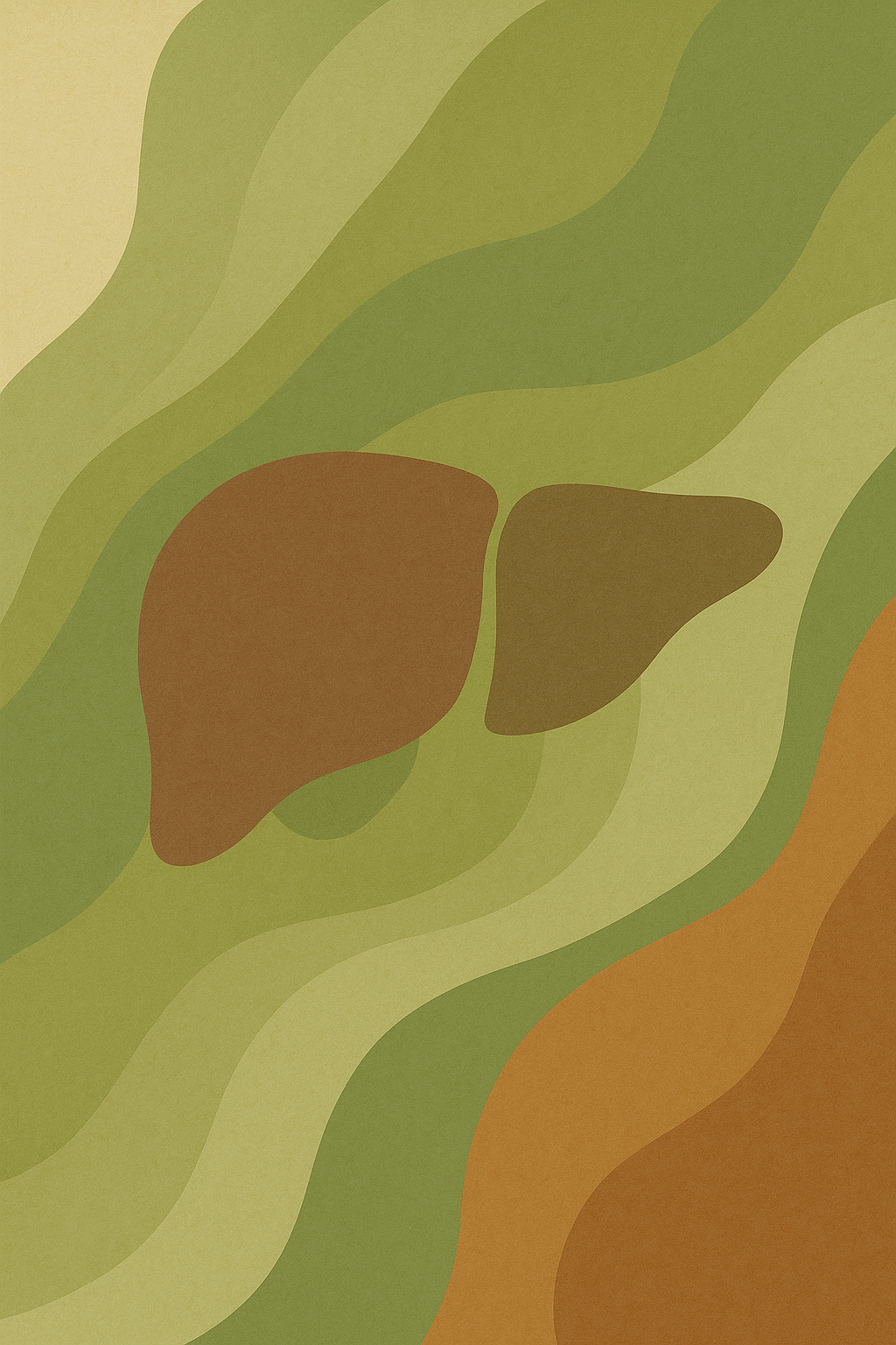 Abstrakcyjna ilustracja zdrowia wątroby